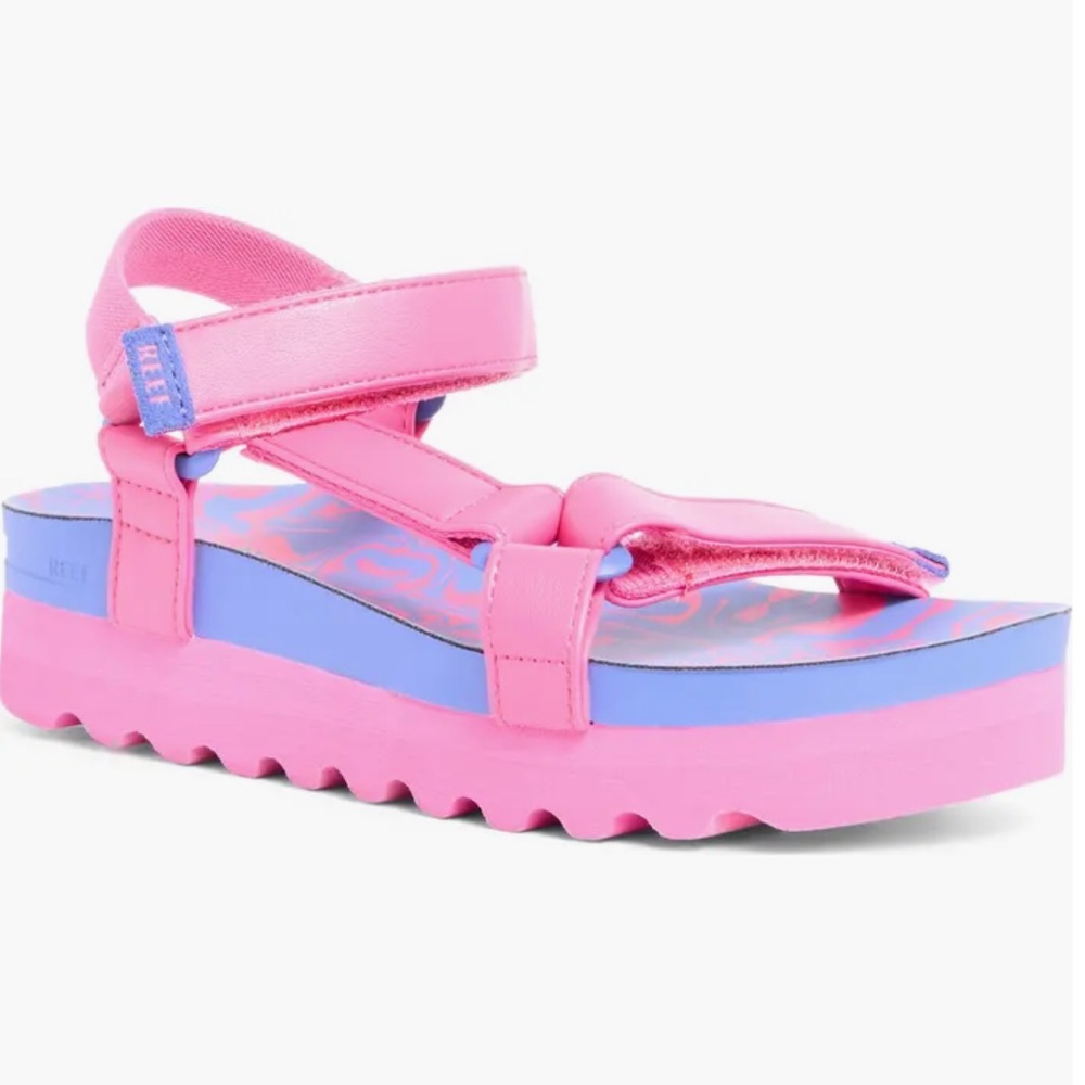 $70 NIB Women’s Reef Rem Hi x Sanctuary Platform Sandals Pink Aura
